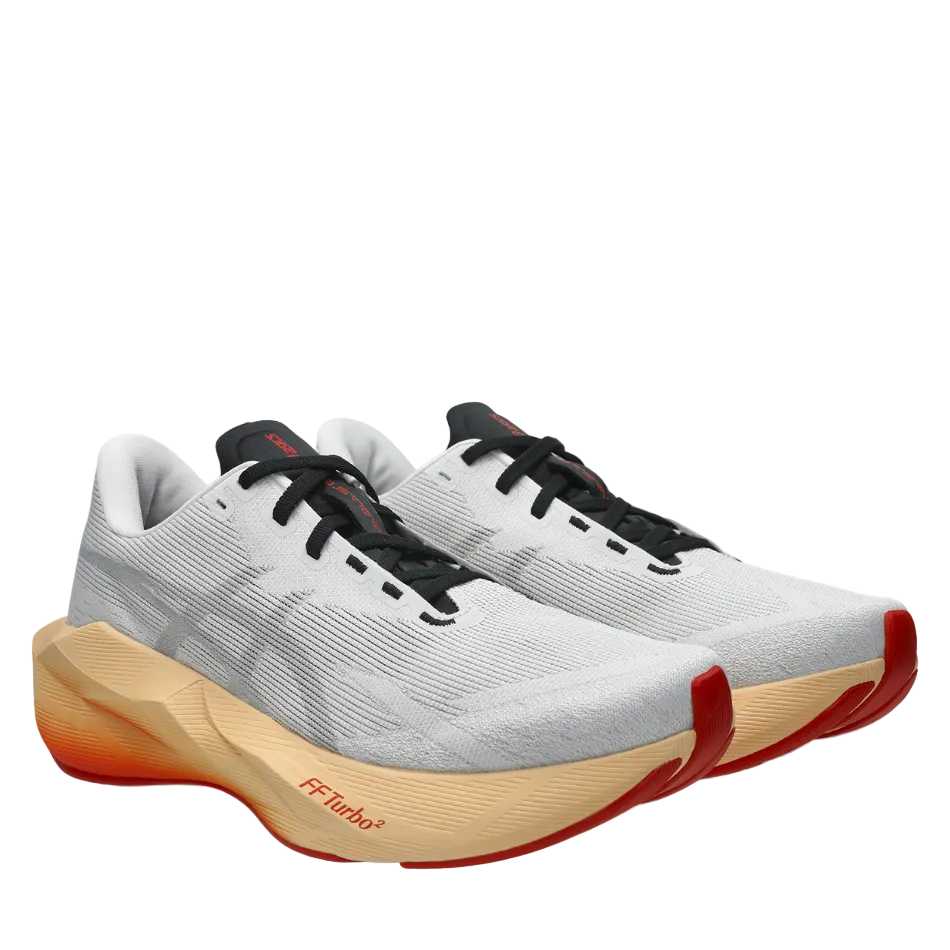 ASICS Men's NOVABLAST 6 Running Shoes in White/Orange Glow AW26