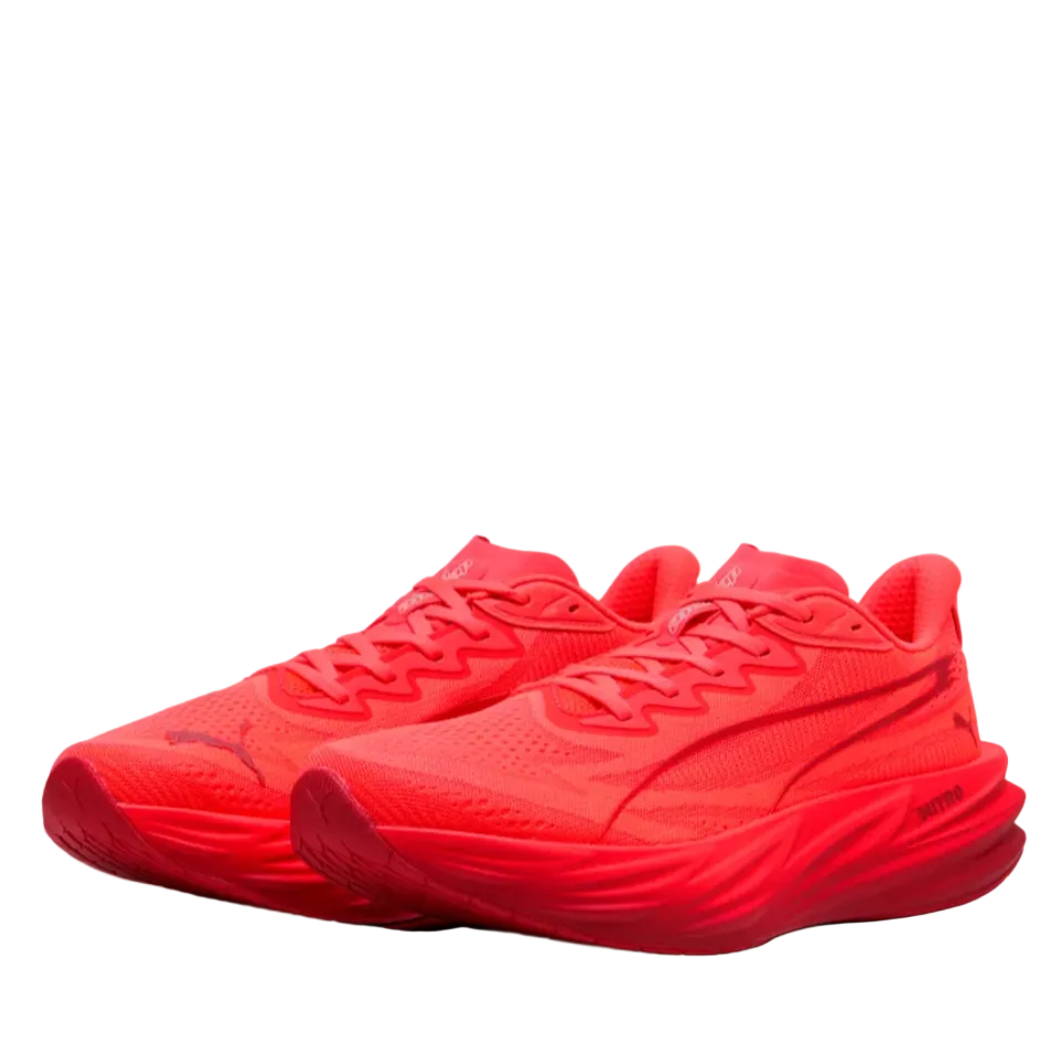 Puma Men's Deviate Pure Nitro Running Shoes in Ultra Red/Red Rhythm AW26