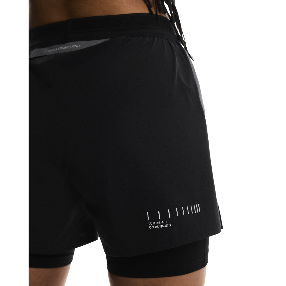 On Women's Performance Shorts Lumos in Eclipse/Black AW25