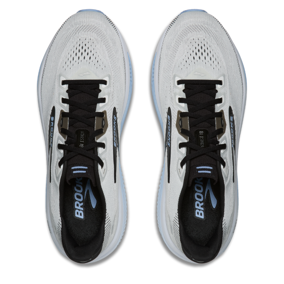 Brooks Men's Ghost 18 Wide Fitting (2E) Running Shoes in White/Black/Open Air AW26