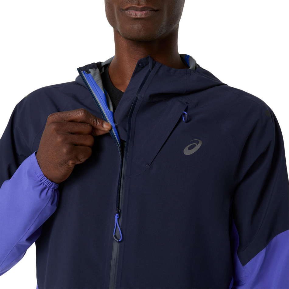 ASICS Men's METARUN LEGEND JACKET in Midnight/Cobalt Burst/Illuminate Green SS26