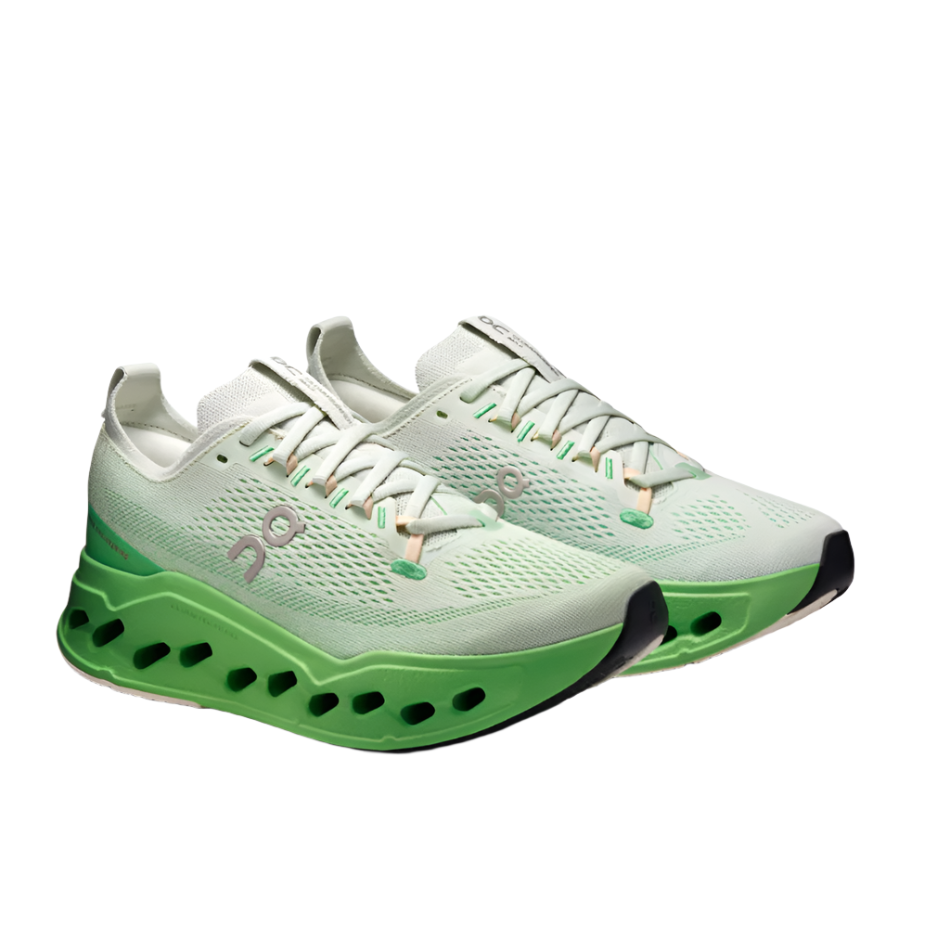 On Women's Cloudsurfer Max Running Shoes in Mineral/Honeydew AW25