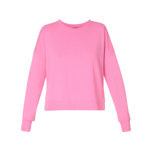 Sweaty Betty After Class Crop Sweatshirt in Guava Pink SS26