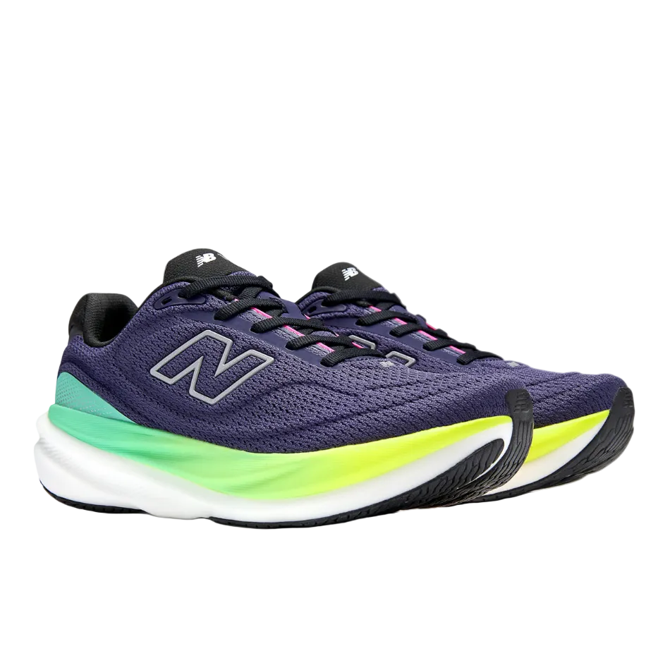 New Balance Women's 1080 v15 Wide Fitting D Running Shoes in Boysenberry/Alkaline Green SS26