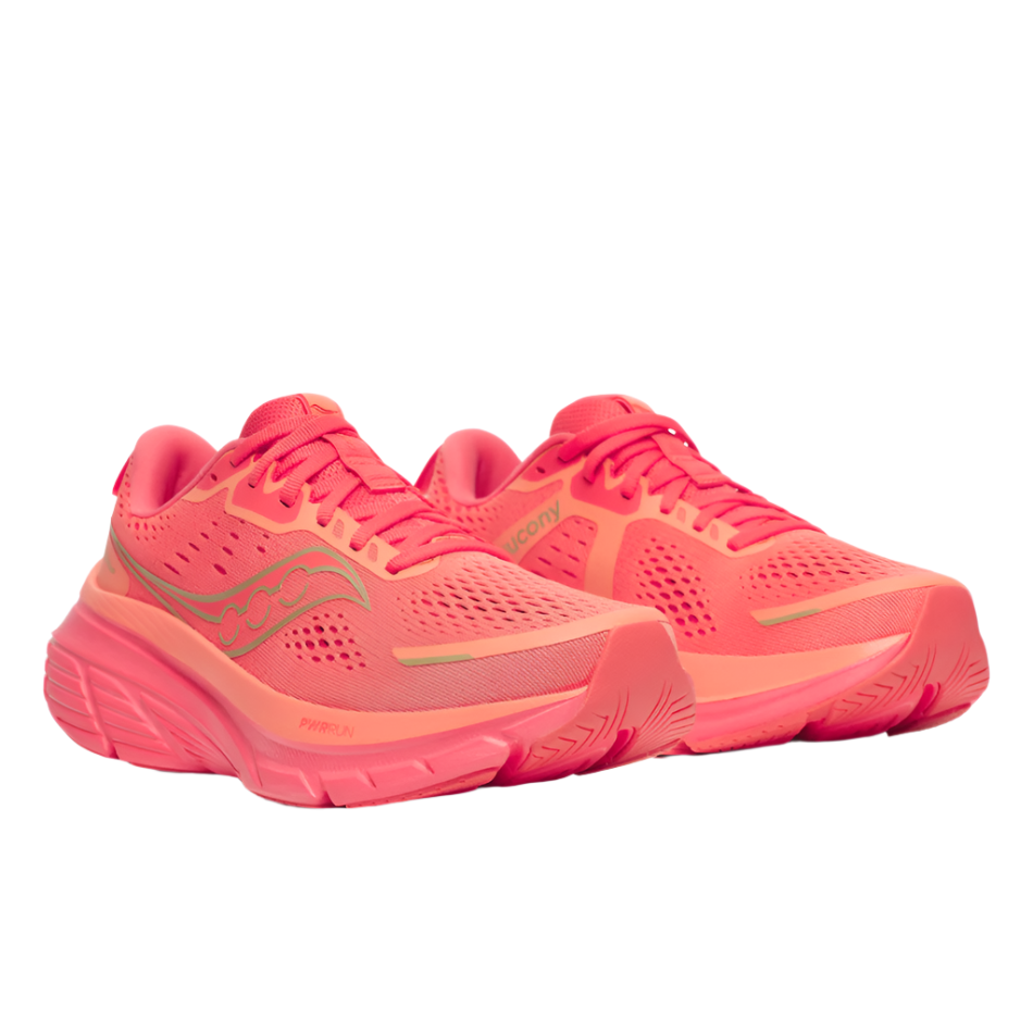 Saucony Women's Guide 18 Running Shoes in Salmon/Coral AW25