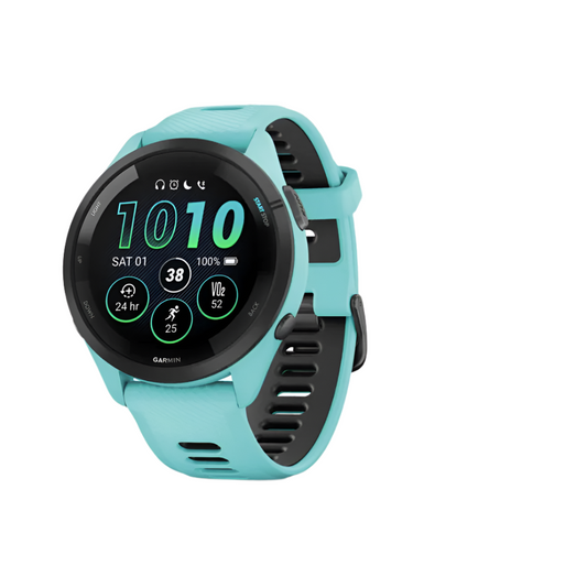 Garmin Unisex Forerunner 265 Music Running Watch in Aqua/Black
