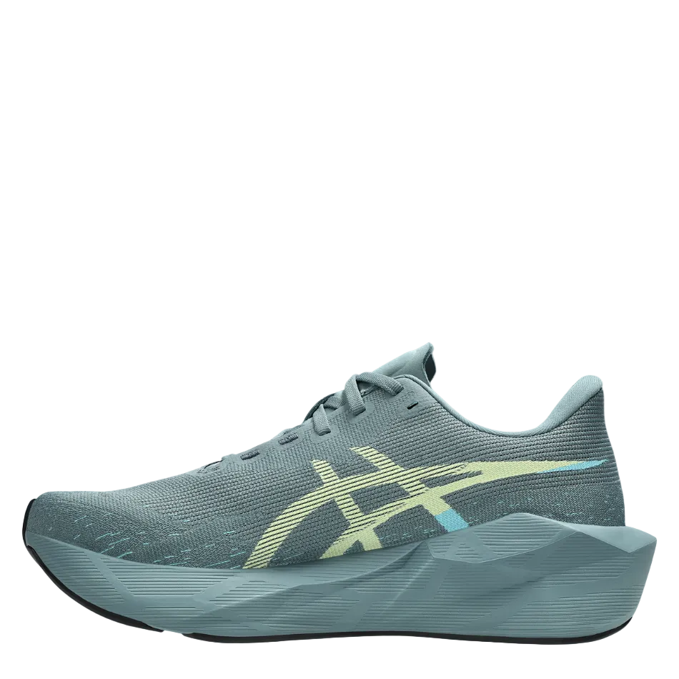 ASICS Men's NOVABLAST 6 Running Shoes in Foggy Teal/Illuminate Yellow AW26