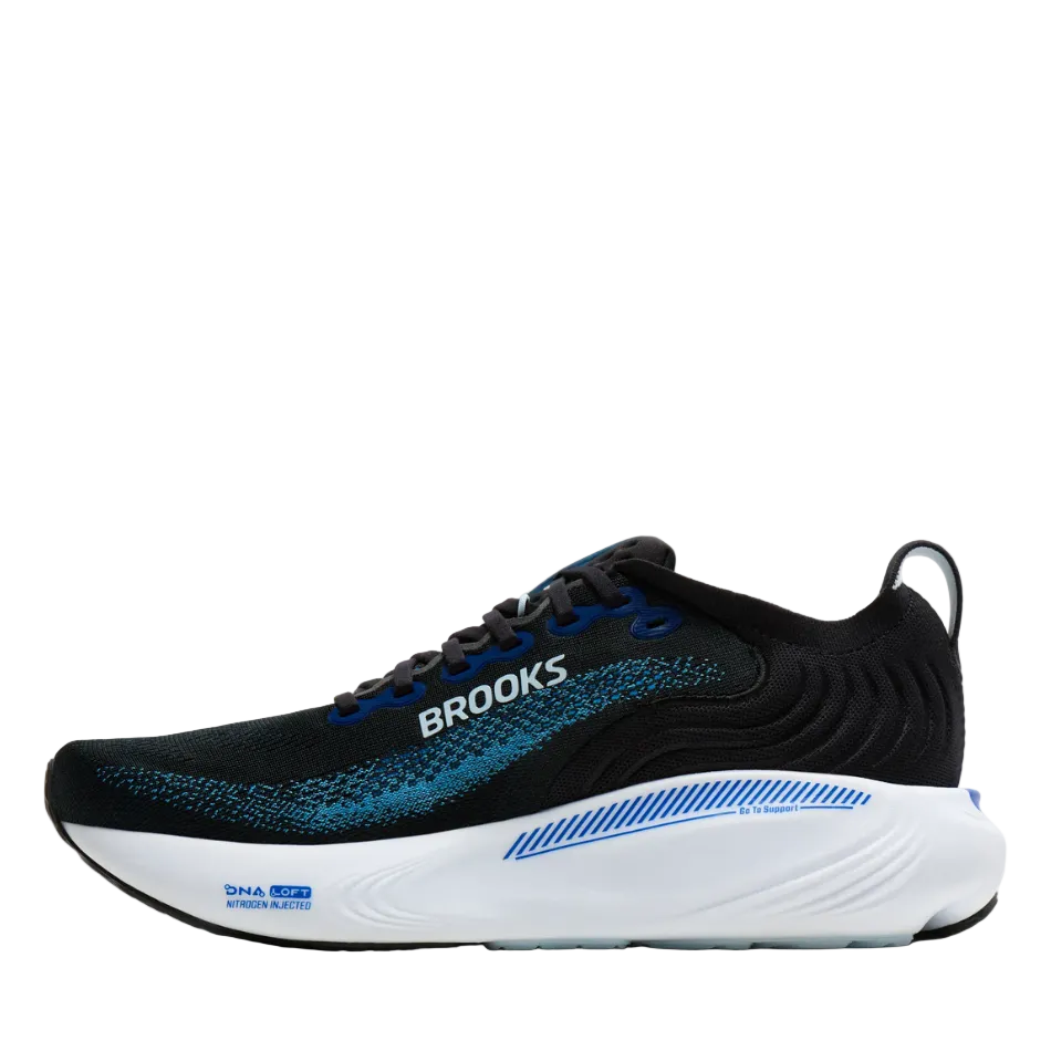 Brooks Men's Adrenaline GTS 25 Running Shoes in Black/Blue/Nantucket Breeze AW26