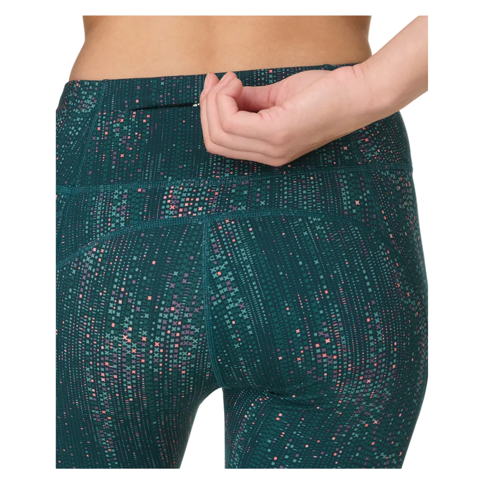Sweaty Betty Power 7/8 Workout Leggings in Green Code Print SS26