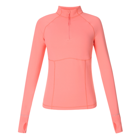 Sweaty Betty Pro Run Half Zip in Melon Pink SS26