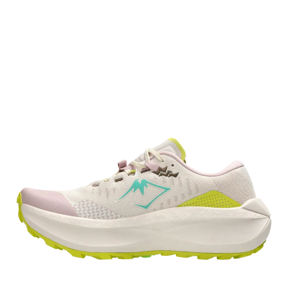 ASICS Women's TRABUCO MAX 5 Trail Running Shoes in Mineral Beige/Aurora Green, side view
