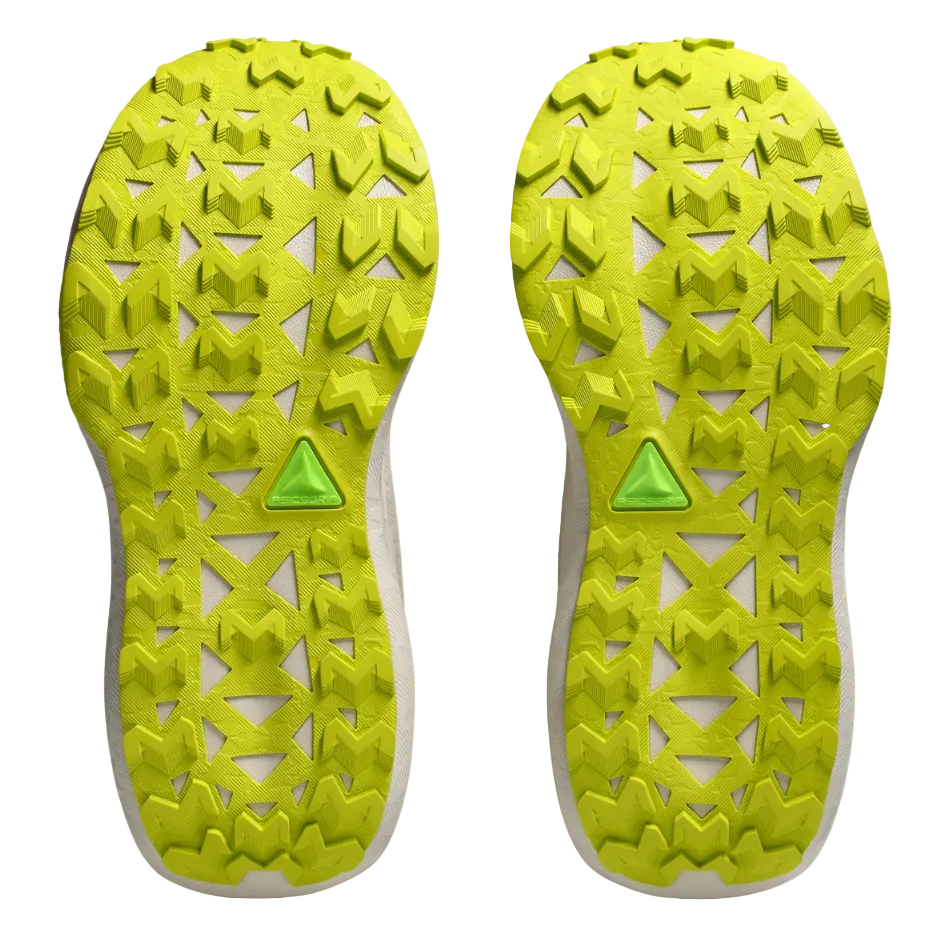 ASICS Women's TRABUCO MAX 5 Trail Running Shoes in Mineral Beige/Aurora Green, outsole