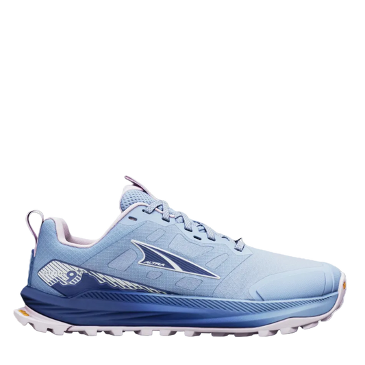 Altra Women's Lone Peak 9+ Trail Running Shoes in Rain Washed/Oceana/Orchid Ice, side view