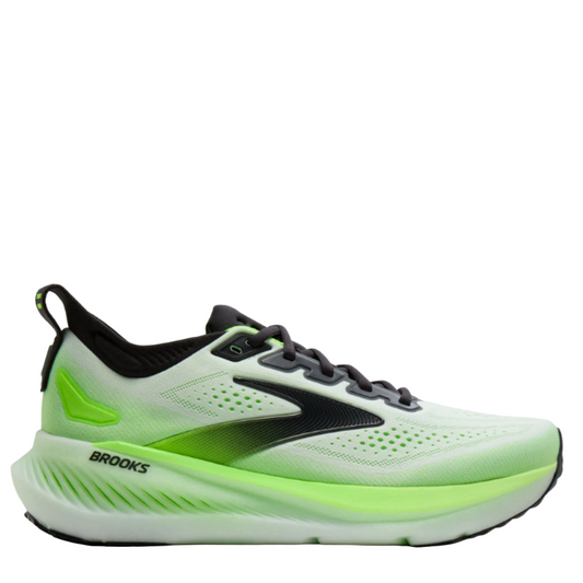 Brooks Men's Glycerin GTS 23 Running Shoes in White/Phantom/Green Gecko SS26