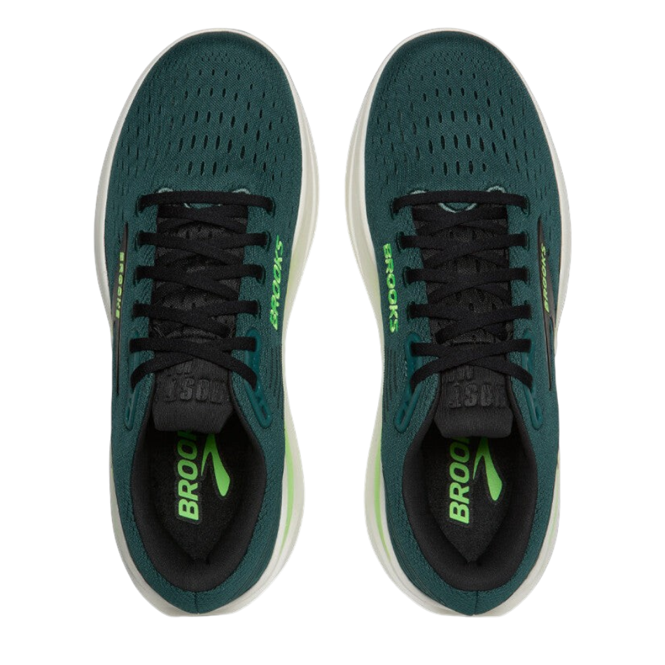 Up & Running Brooks Ghost Max 3 running shoes in Atlantic Deep blue and green with a high-stack cushioned midsole.