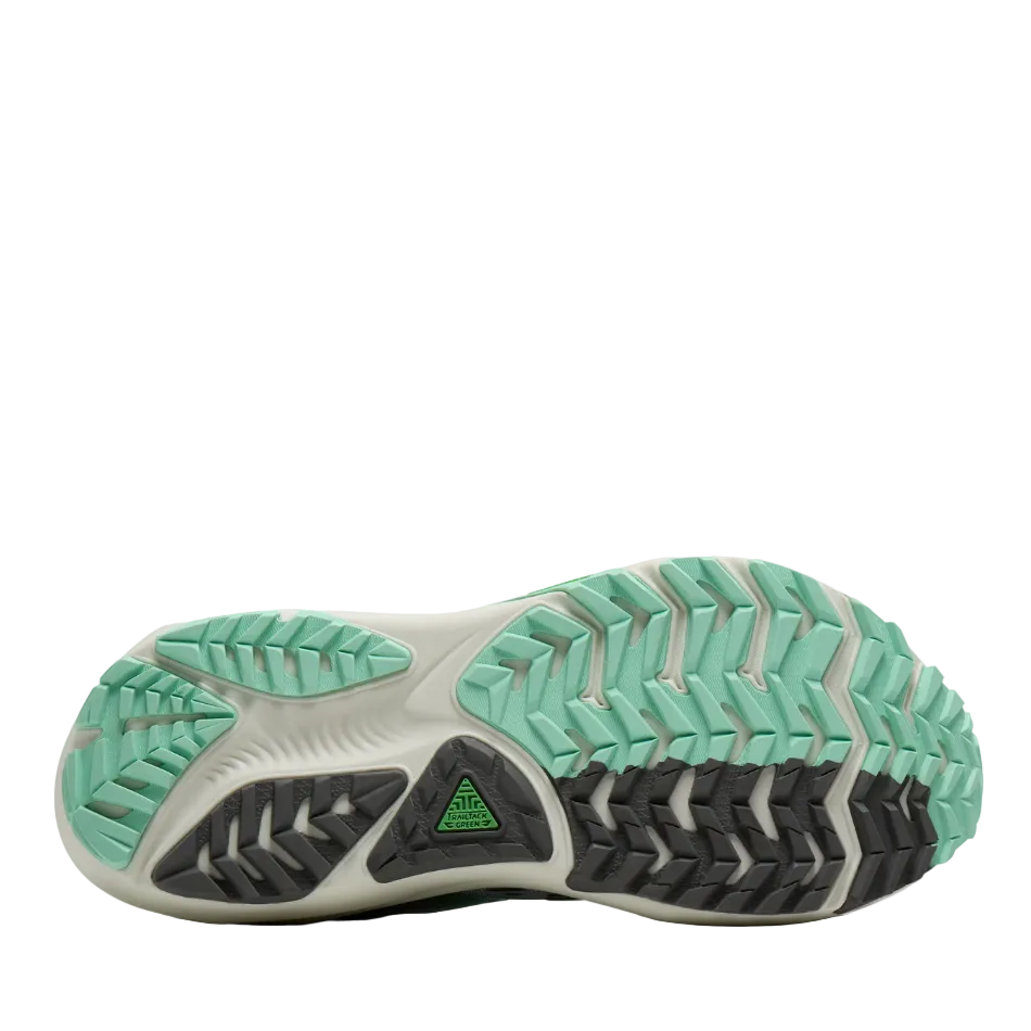Brooks Women's Ghost Trail Running Shoes in Harbour Mist/Poppy/Yucca, outsole