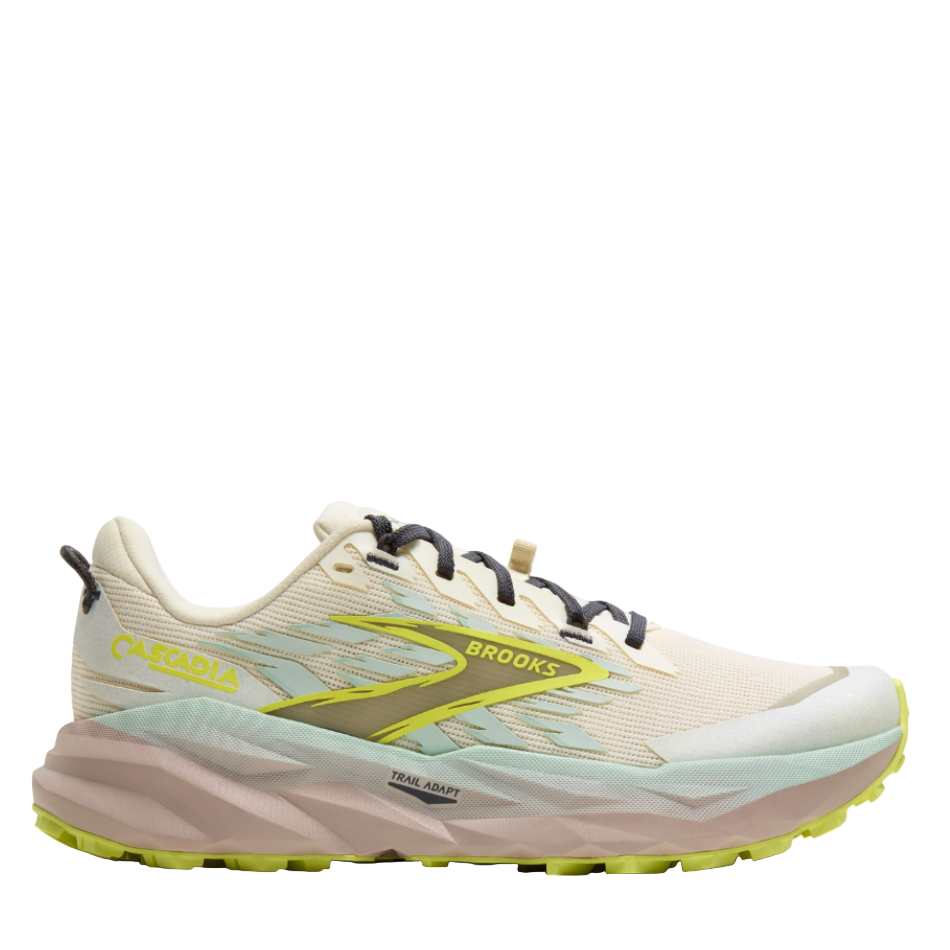 Brooks Women's Cascadia 19 Trail Running Shoes in Coconut/Misty Blue/Ebony AW25