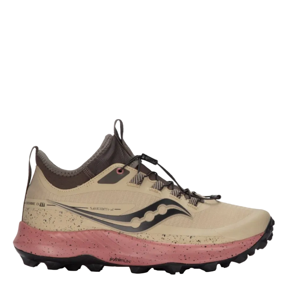 Saucony Women's Peregrine 13 ST Running Shoes in Desert/Umber SS23