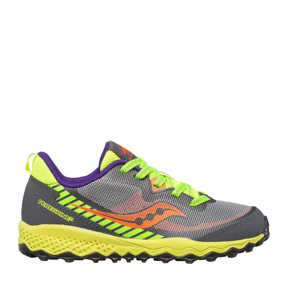 Saucony Junior Peregrine 11 Shield A/C Trail Running Shoes in Vizi AW21
