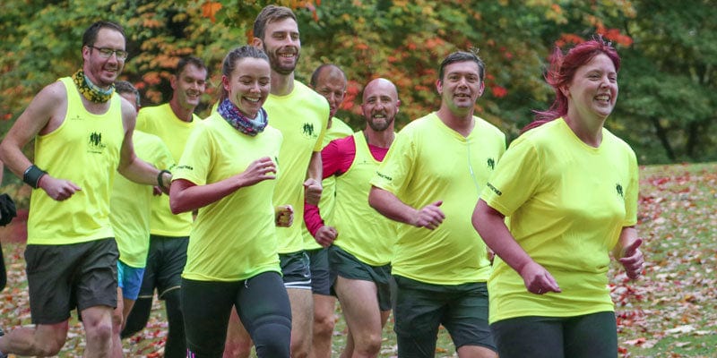 friendly running club out together