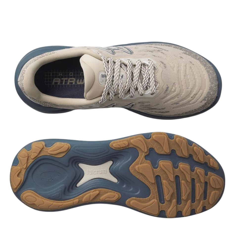 Up & Running Karhu Ikoni ATR WR running shoes in silver lining and steeple grey with a durable lugged rubber outsole.