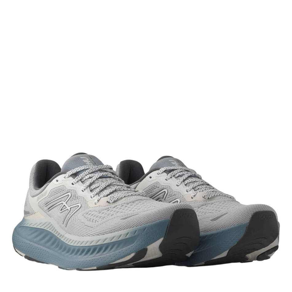Up & Running Karhu Mestari Run 2.0 running shoes in pearl and windward blue with breathable IdealKnit mesh upper.