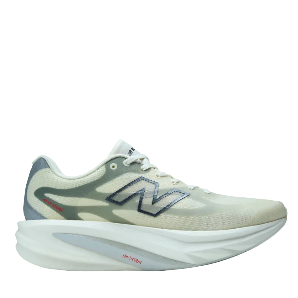 New Balance Men's SuperComp Rebel v1 Running Shoes in Angora, side view