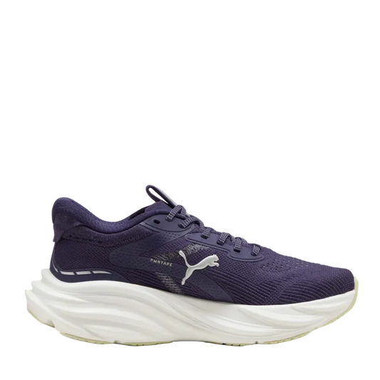PUMA Women's Magnify NITRO 3 Running Shoes in Deep Plum/Apple Spritz, side view