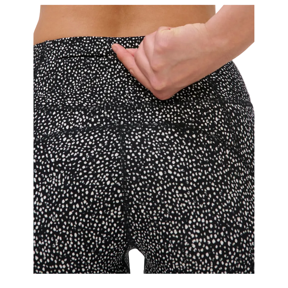 Power 7/8 Workout Leggings in Black Micro Dot Print, back pocket