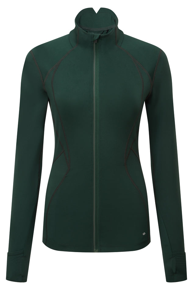 Dark green jacket on white background