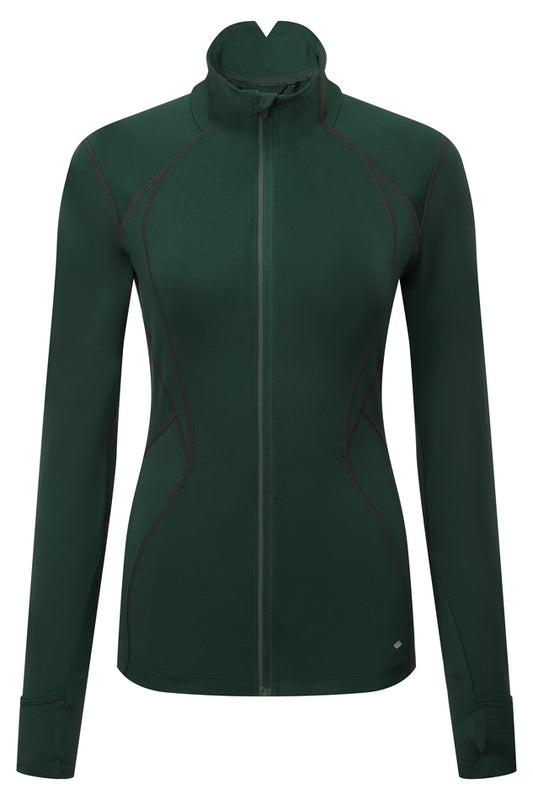 Dark green jacket on white background