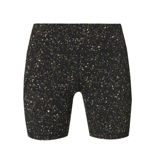 Sweaty Betty Power 6" Biker Shorts in Green Ditsy/Terrain Print SS26