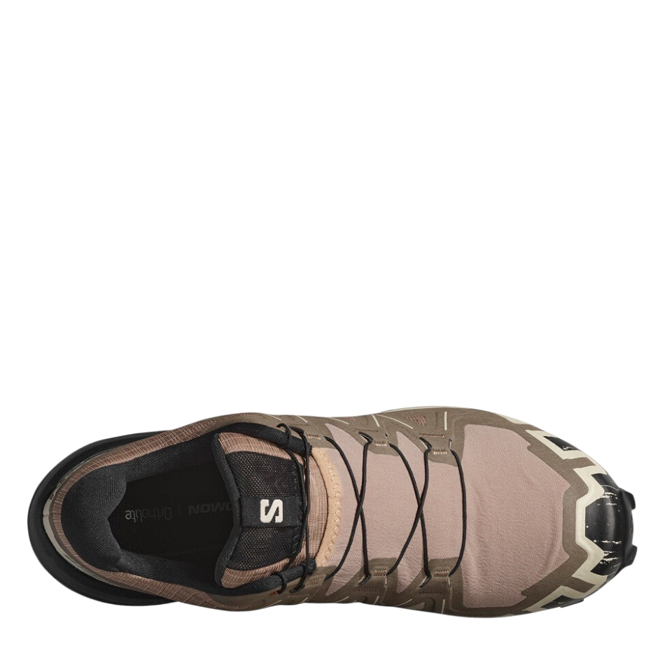 Up & Running Salomon Speedcross 6 men's trail running shoes in natural, black, and almond milk with quicklace system