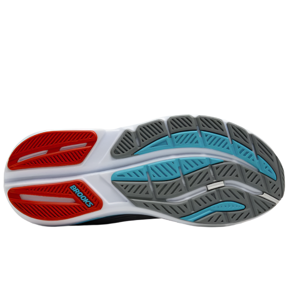 Brooks Men's Ghost Max 3 Running Shoes in Primer Grey/Antarctica/Red AW25