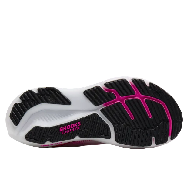 Brooks Women's Glycerin GTS 23 Running Shoes in White/Phantom/Cyber Pink SS26