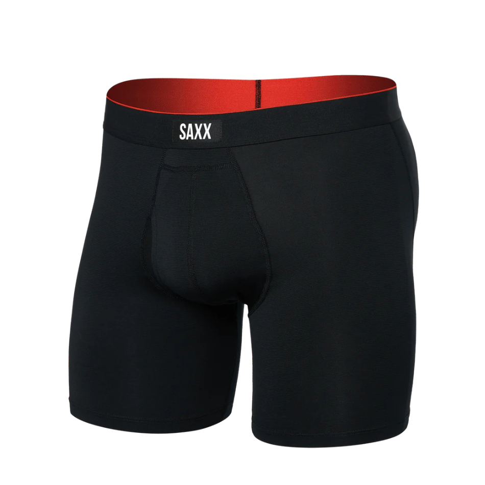 SAXX Men's Multi-sport Mesh Boxer Brief 6' in Black