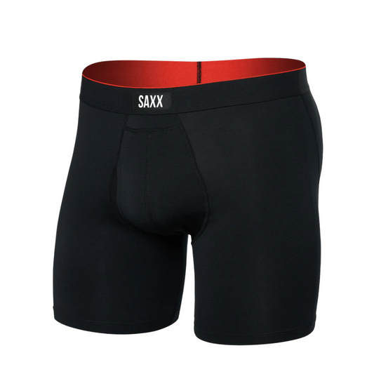SAXX Men's Multi-sport Mesh Boxer Brief 6' in Black