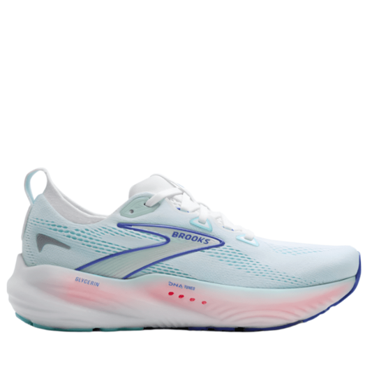 Brooks Women's Glycerin 22 Running Shoes in White/Limpet Shell/Amparo Blue SS25