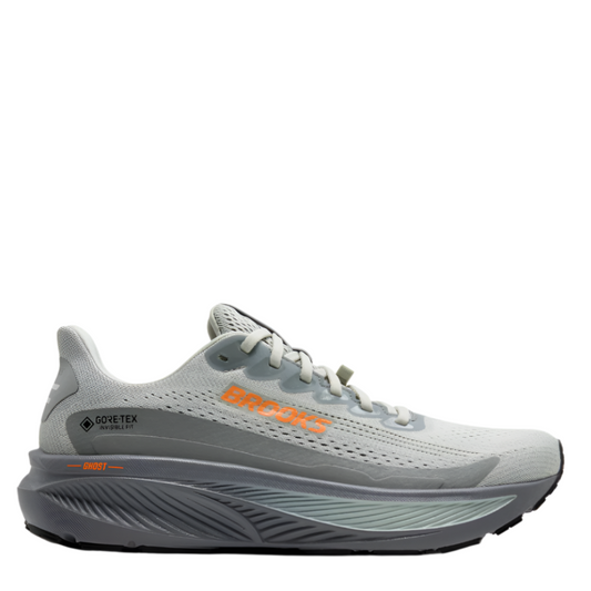 Brooks Men's Ghost 17 GTX Running Shoes in Smoke/Primer Grey/Orange AW25