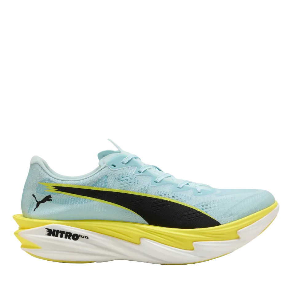 Puma Men's Deviate NITRO Elite 4 Running Shoes in Fresh Water/Lemon Crush SS26