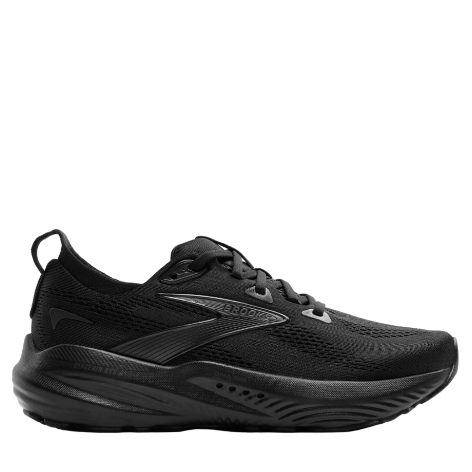 Brooks Men's Glycerin GTS 22 Wide Fitting 2E Running Shoes in Black/Black/Ebony AW25
