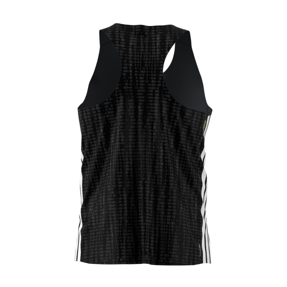 Adidas Clothing Adidas Men's Adizero Singlet in Carbon/Black SS25 - Up and Running