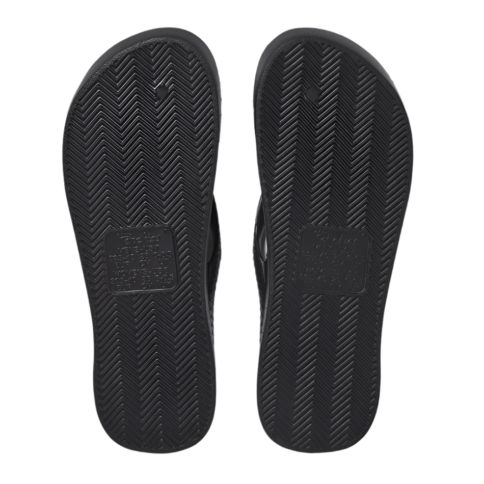 Archies shoes Archies Arch Support Flip Flops in Black - Up and Running