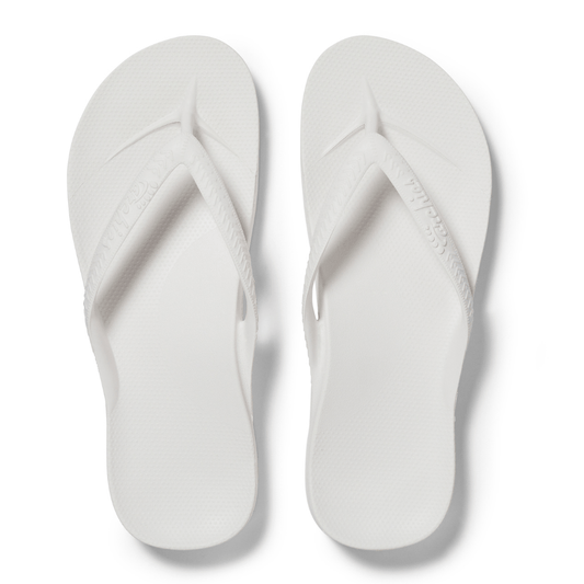 Archies shoes Archies Arch Support Flip Flops in White - Up and Running