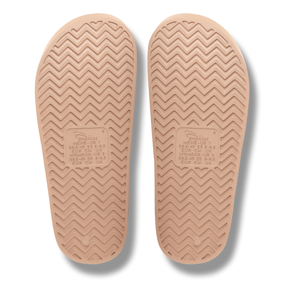 Archies shoes Archies Arch Support Slides in Tan - Up and Running