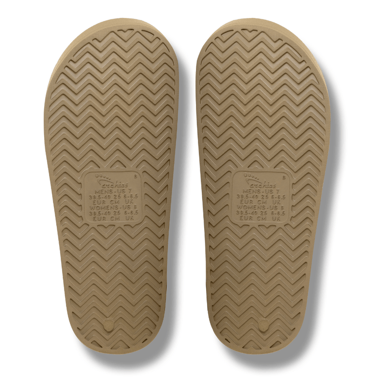 Archies shoes Archies Arch Support Slides in Taupe - Up and Running