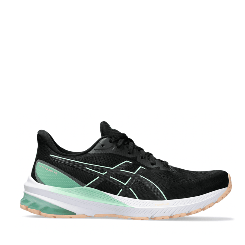 Asics Footwear Asics GT-1000v12 Women's Running Shoes SS24 Black / Mint Tint - Up and Running