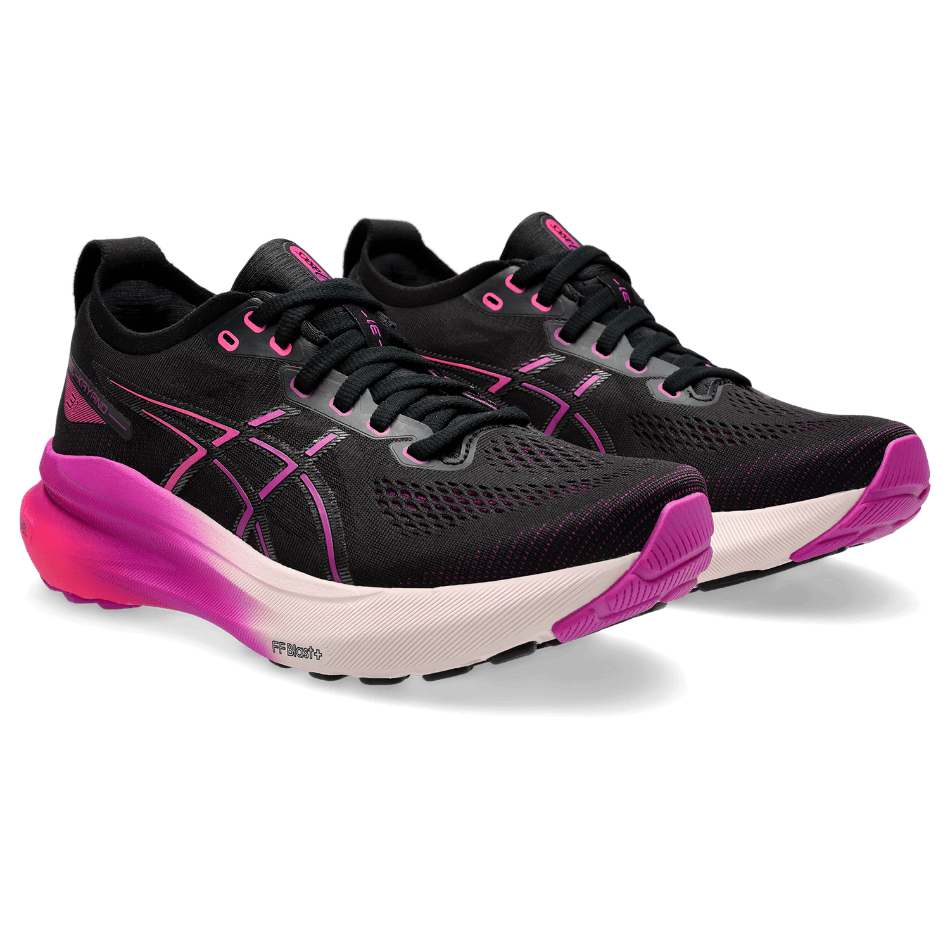 Asics Shoes Asics Kayano 31 Women's Running Shoes Black/Bold Magenta AW24 - Up and Running