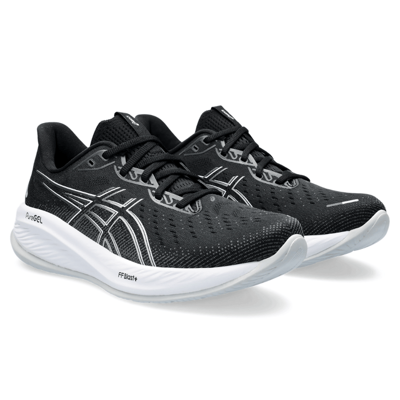 Asics shoes Asics Men's Cumulus 26 Running Shoes in Black/Concrete SS25 - Up and Running