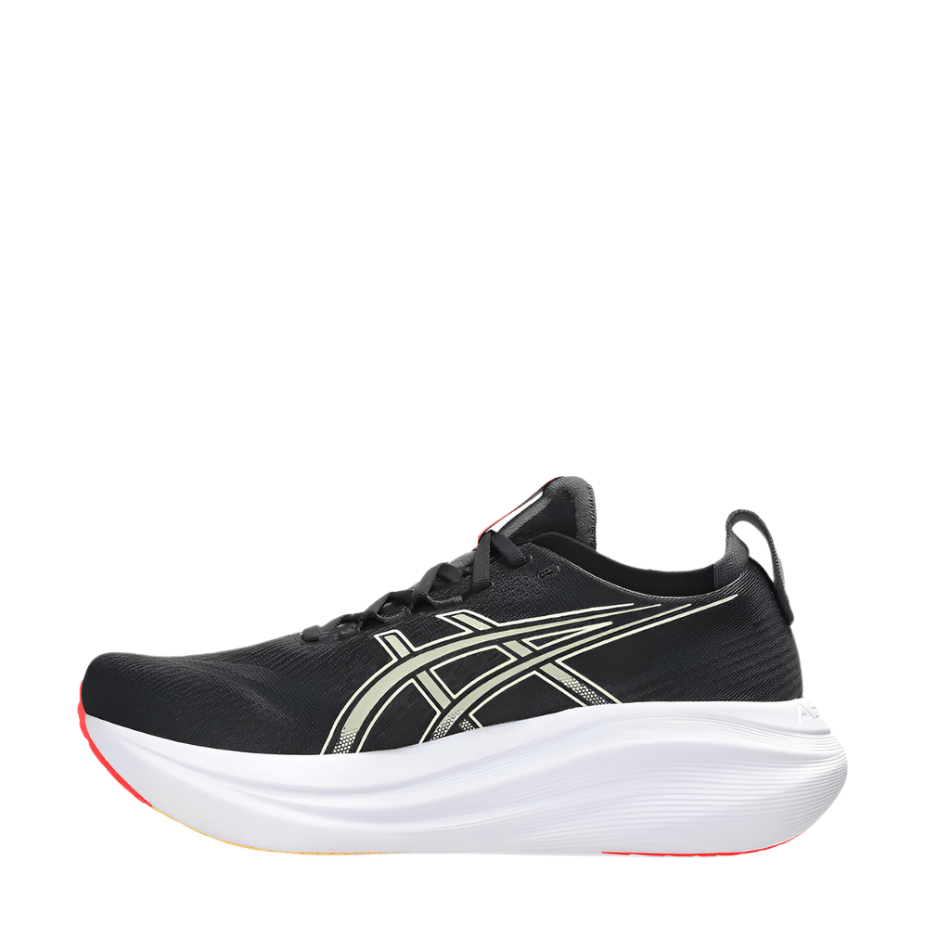 ASICS Shoes ASICS Men's GEL-NIMBUS 27 Running Shoes in Black/Yellow/Red AW25 - Up and Running